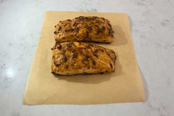 2 Salmon Fillets portions with a Teriyaki Marinade - Image 2